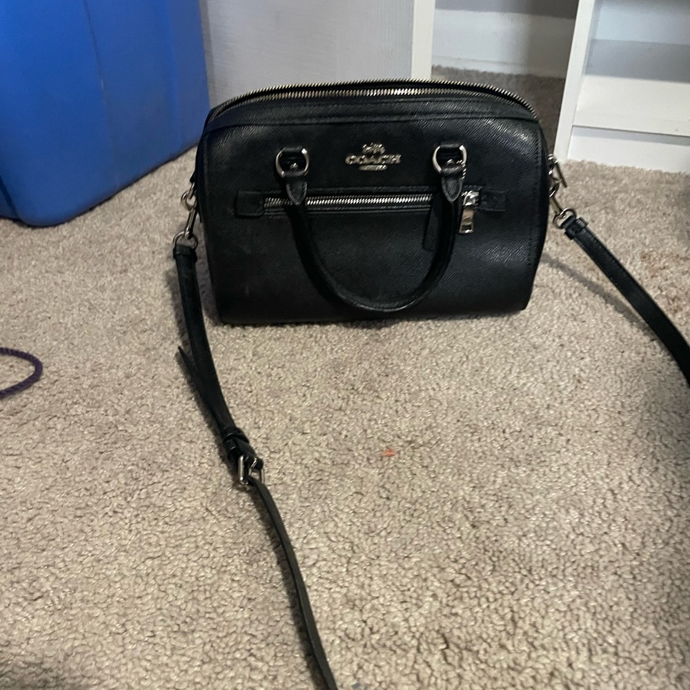 Coach Black Leather Crossbody Bag